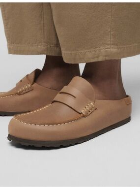 Birkenstock Naples Clog Brown Leather Slip-On Loafer Men's US 12 EU 45